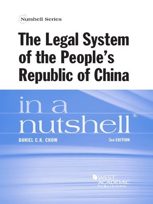cover image of The Legal System of the People's Republic of China in a Nutshell